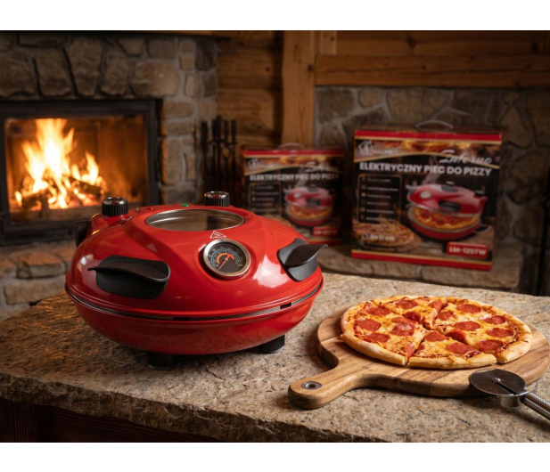 ExtraLink Piec do pizzy pizza oven z okienkiem termometrem 1200W Infer - 1585405 - zdjęcie 10